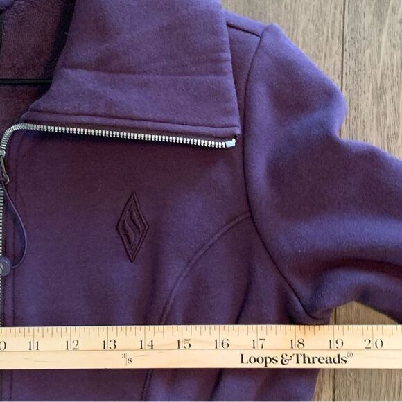 SKETCHERS Full Zip Sweatshirt Women Small Purple Fleece Pockets Medium Weight. - Picture 9 of 11